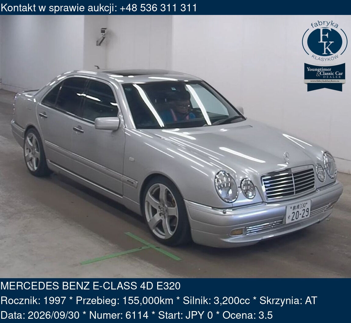 MERCEDES BENZ E-CLASS 4D E320 1997 - zdjęcie 2
