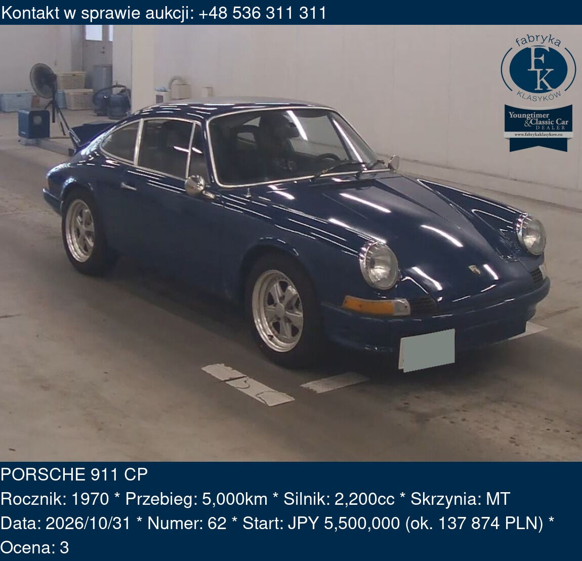 PORSCHE 911 CP 1970 - zdjęcie 2