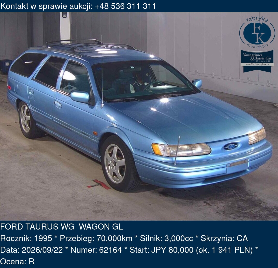 FORD TAURUS WG WAGON GL 1995 - zdjęcie 2