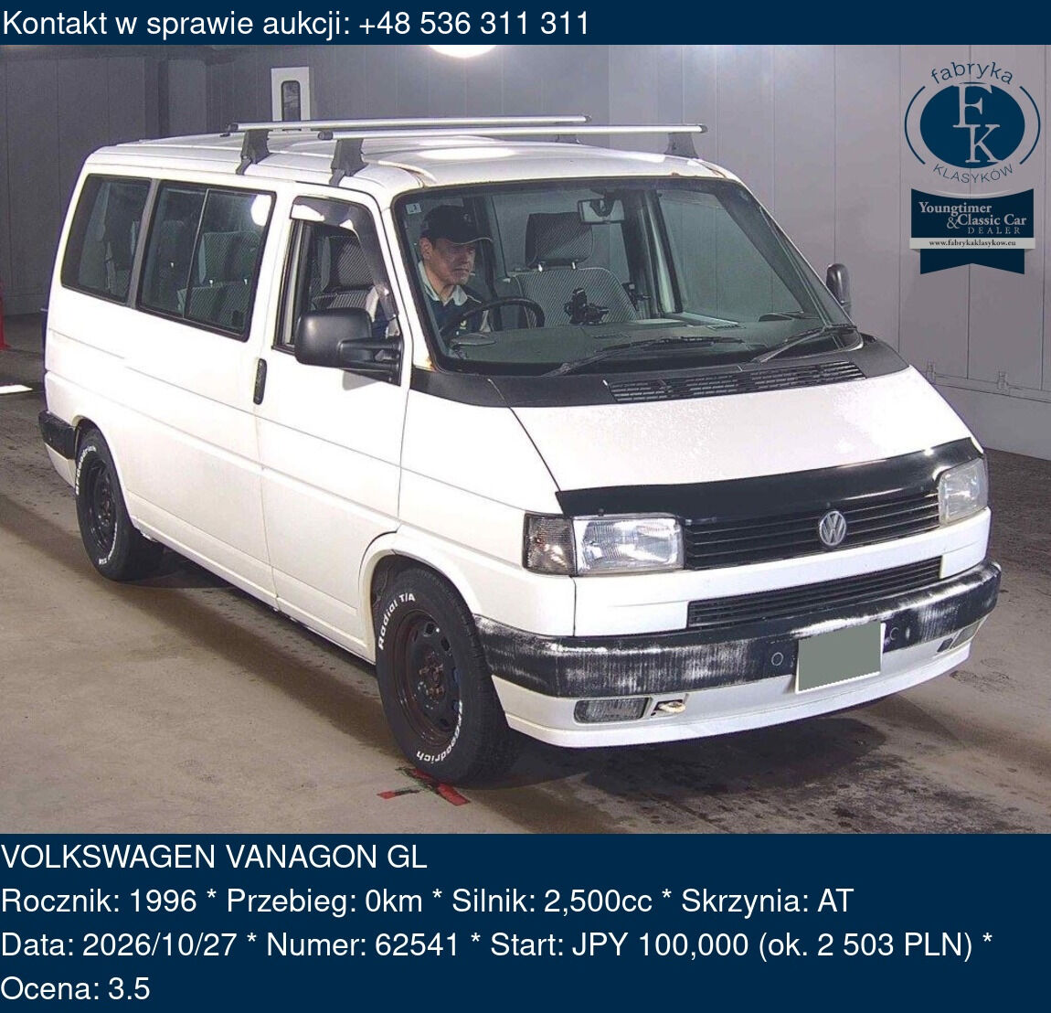 VOLKSWAGEN VANAGON GL 1996 - zdjęcie 2