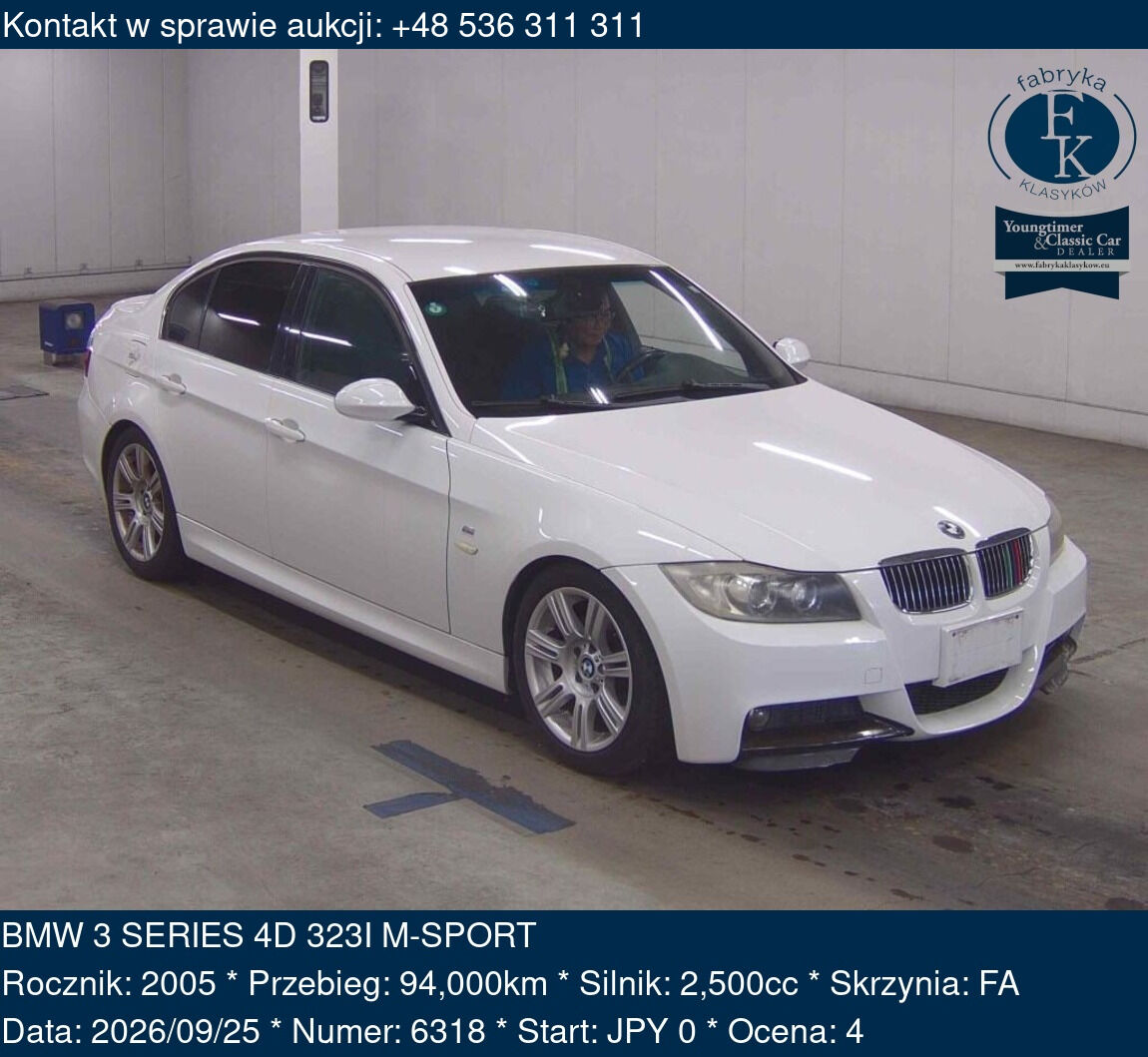 BMW 3 SERIES 4D 323I M-SPORT 2005 - zdjęcie 2