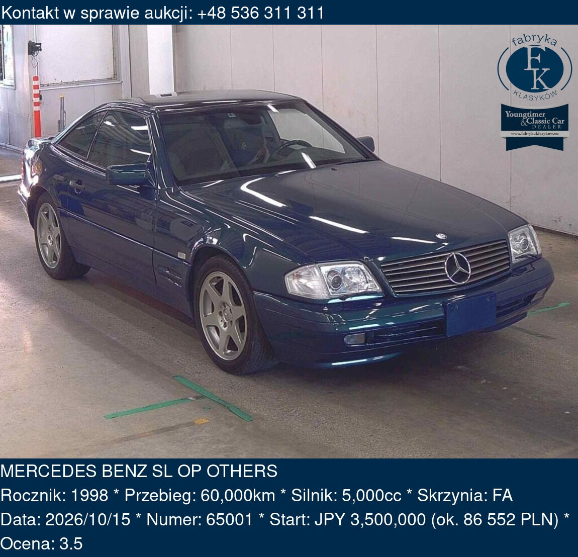MERCEDES BENZ SL OP OTHERS 1998 - zdjęcie 2