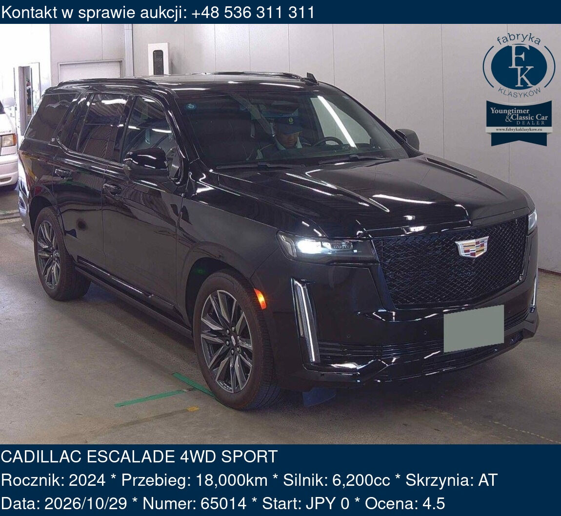 CADILLAC ESCALADE 4WD SPORT 2024 - zdjęcie 2