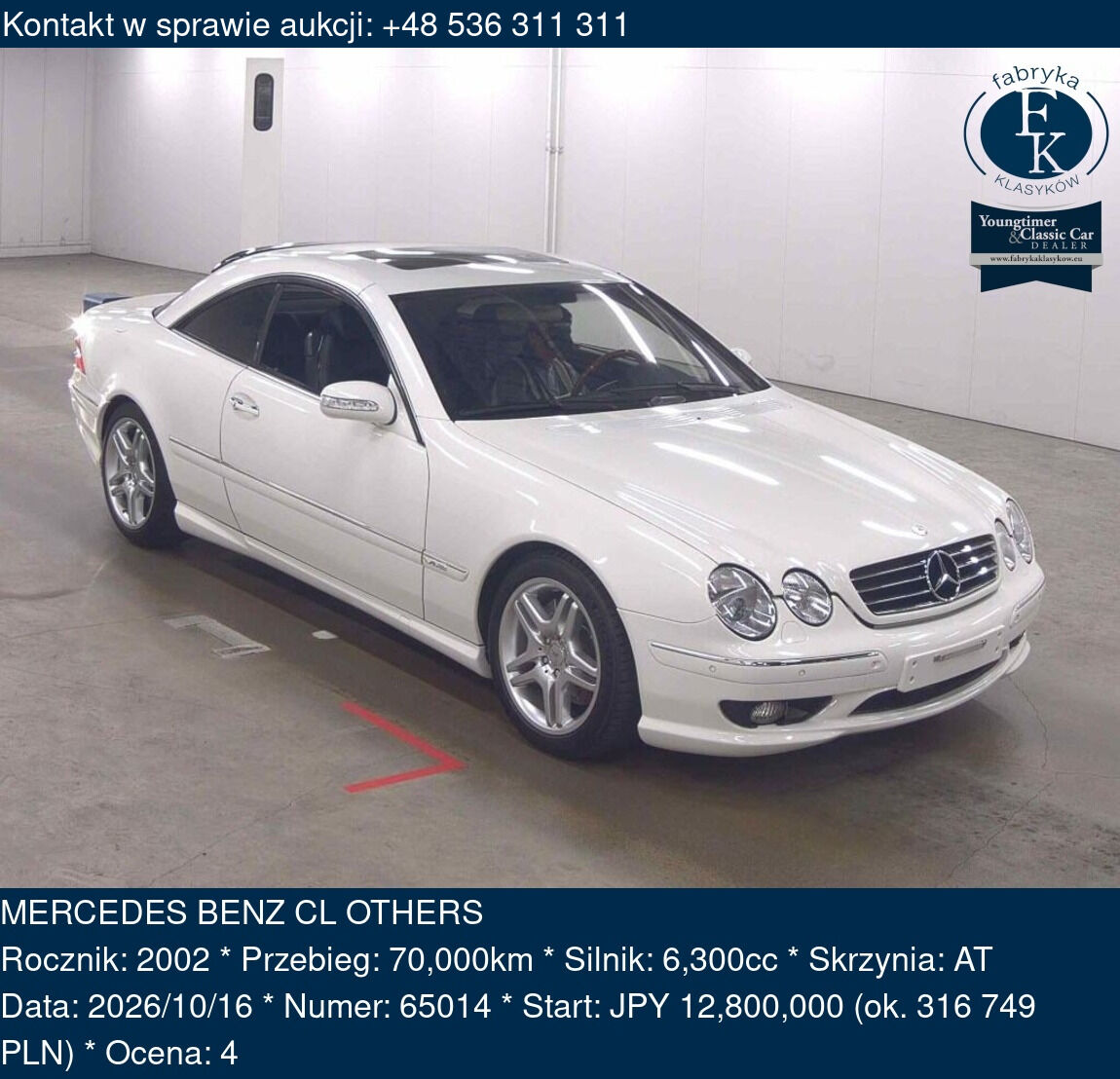 MERCEDES BENZ CL OTHERS 2002 - zdjęcie 2