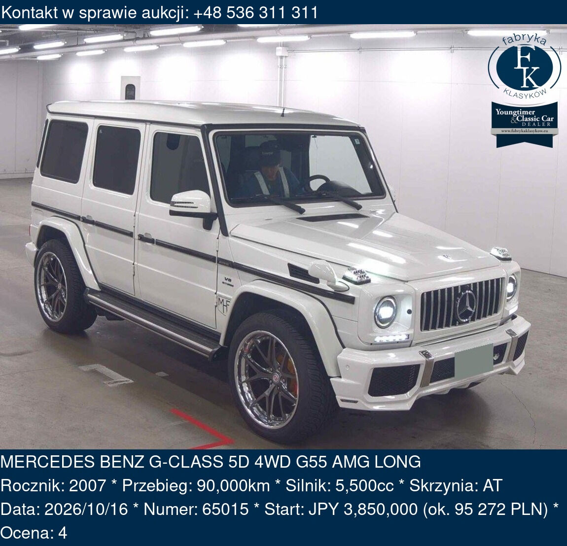 MERCEDES BENZ G-CLASS 5D 4WD G55 AMG LONG 2007 - zdjęcie 2
