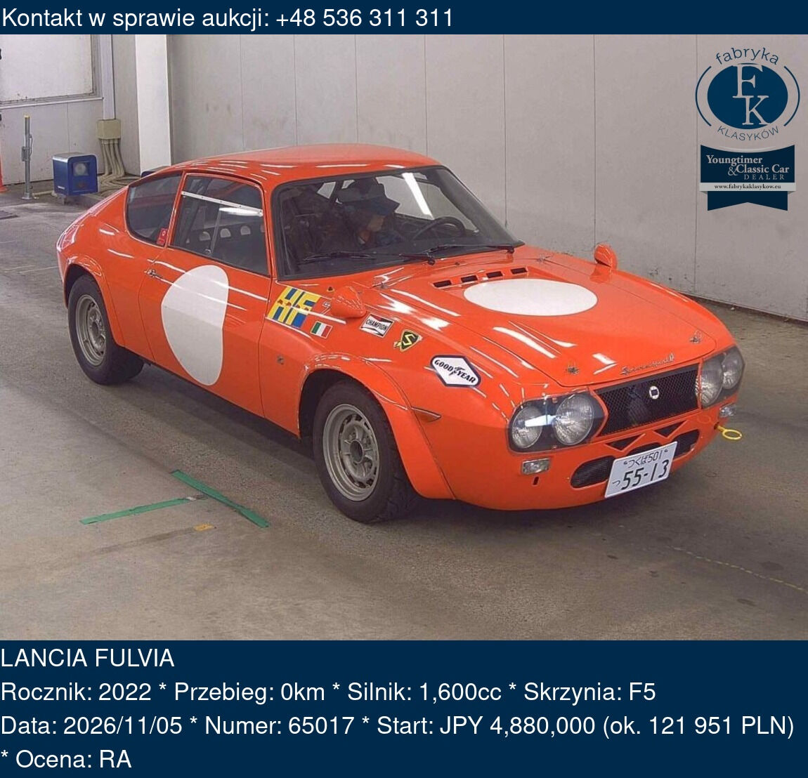 LANCIA FULVIA 2022 - zdjęcie 2