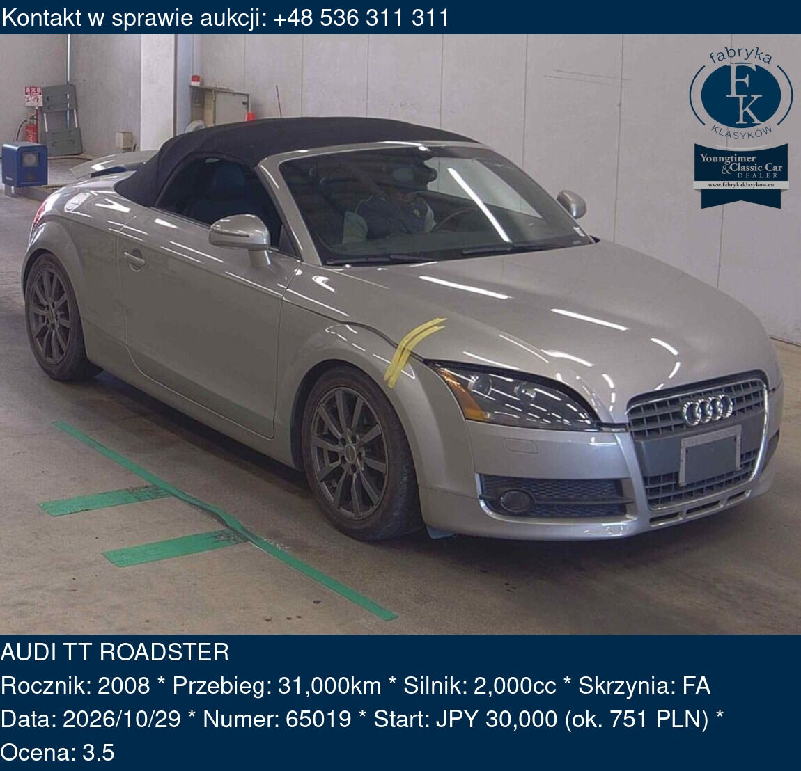 AUDI TT ROADSTER 2008 - zdjęcie 2