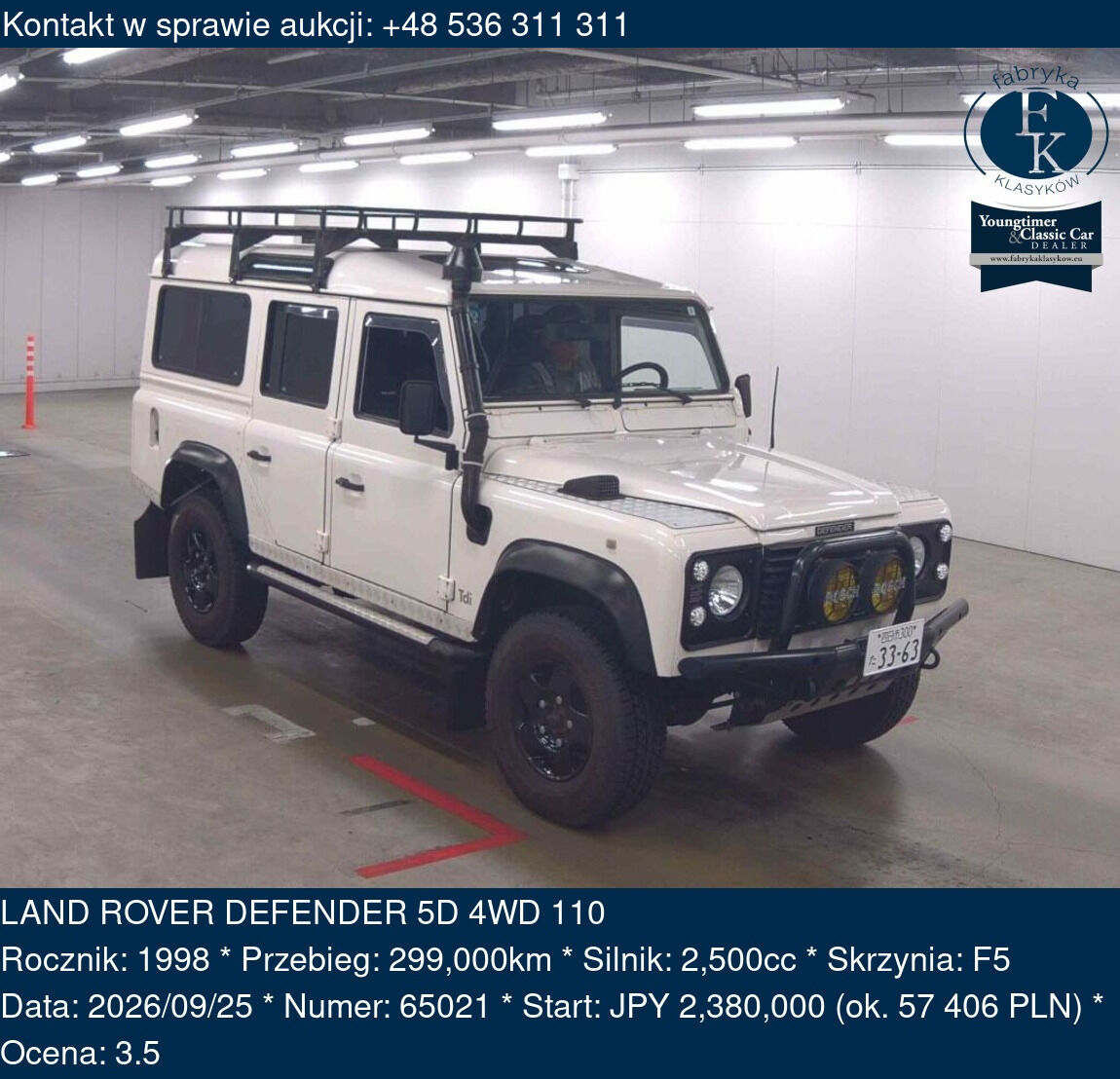 LAND ROVER DEFENDER 5D 4WD 110 1998 - zdjęcie 2