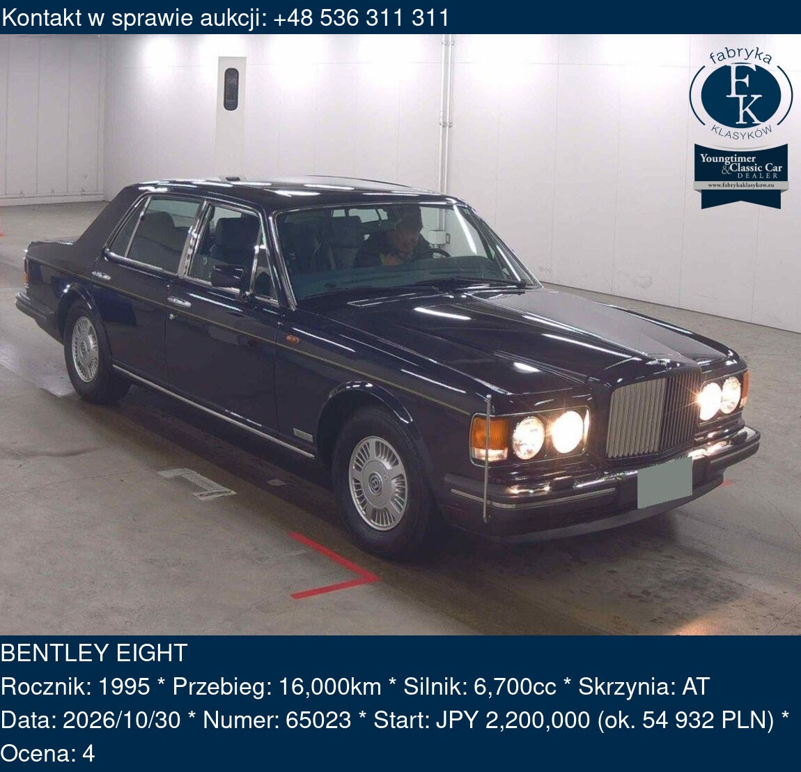 BENTLEY EIGHT 1995 - zdjęcie 2