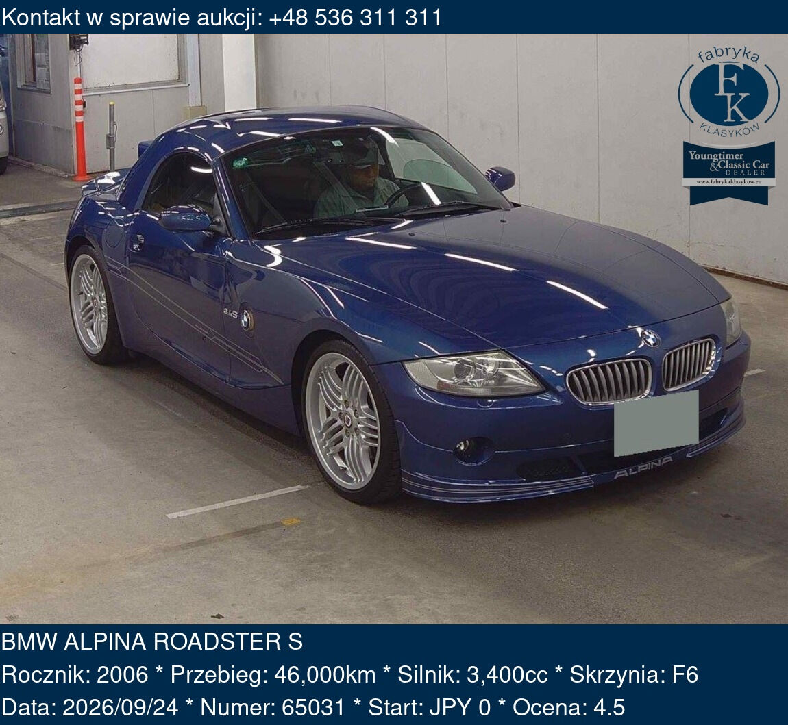 BMW ALPINA ROADSTER S 2006 - zdjęcie 2