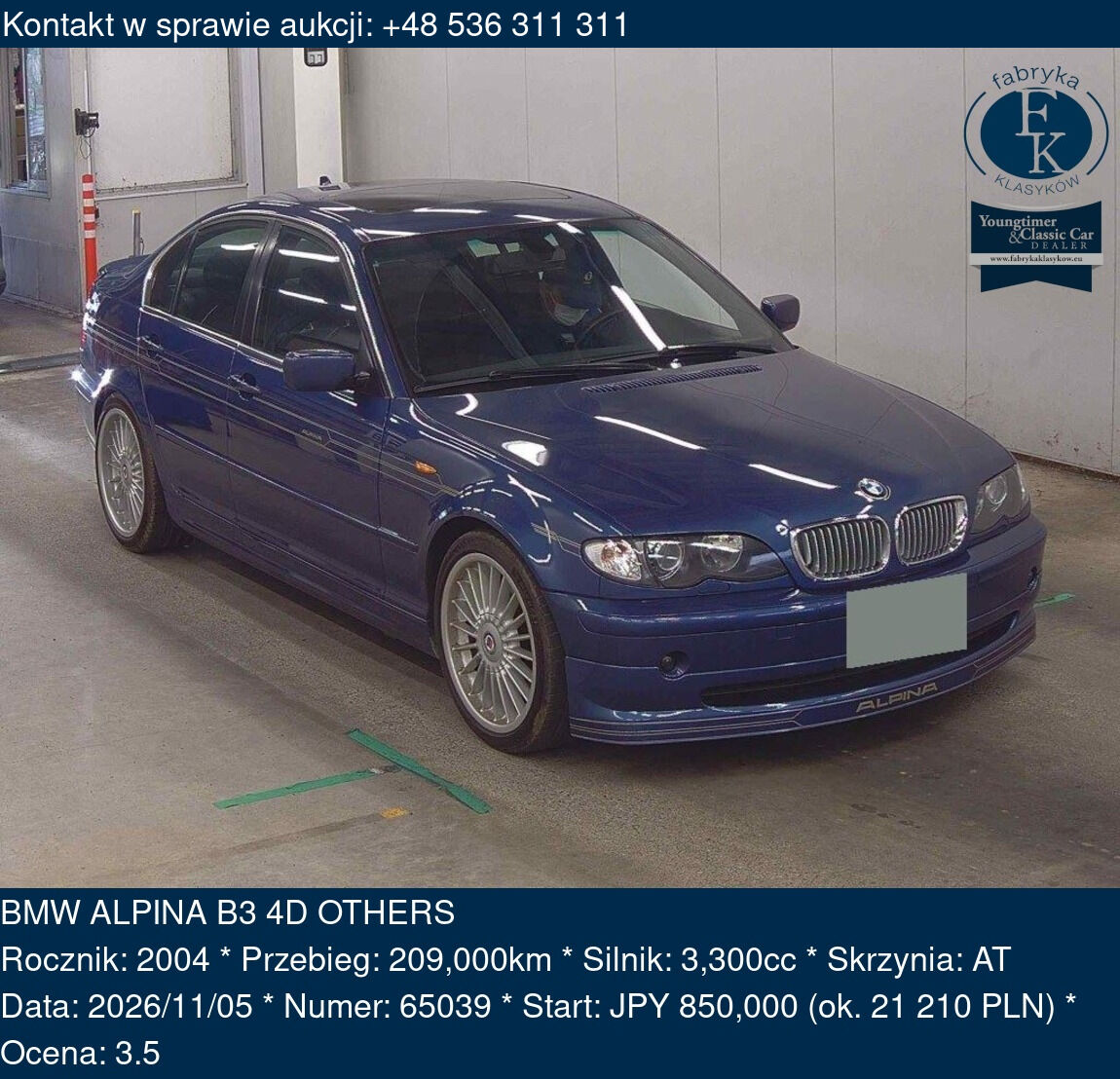 BMW ALPINA B3 4D OTHERS 2004 - zdjęcie 2