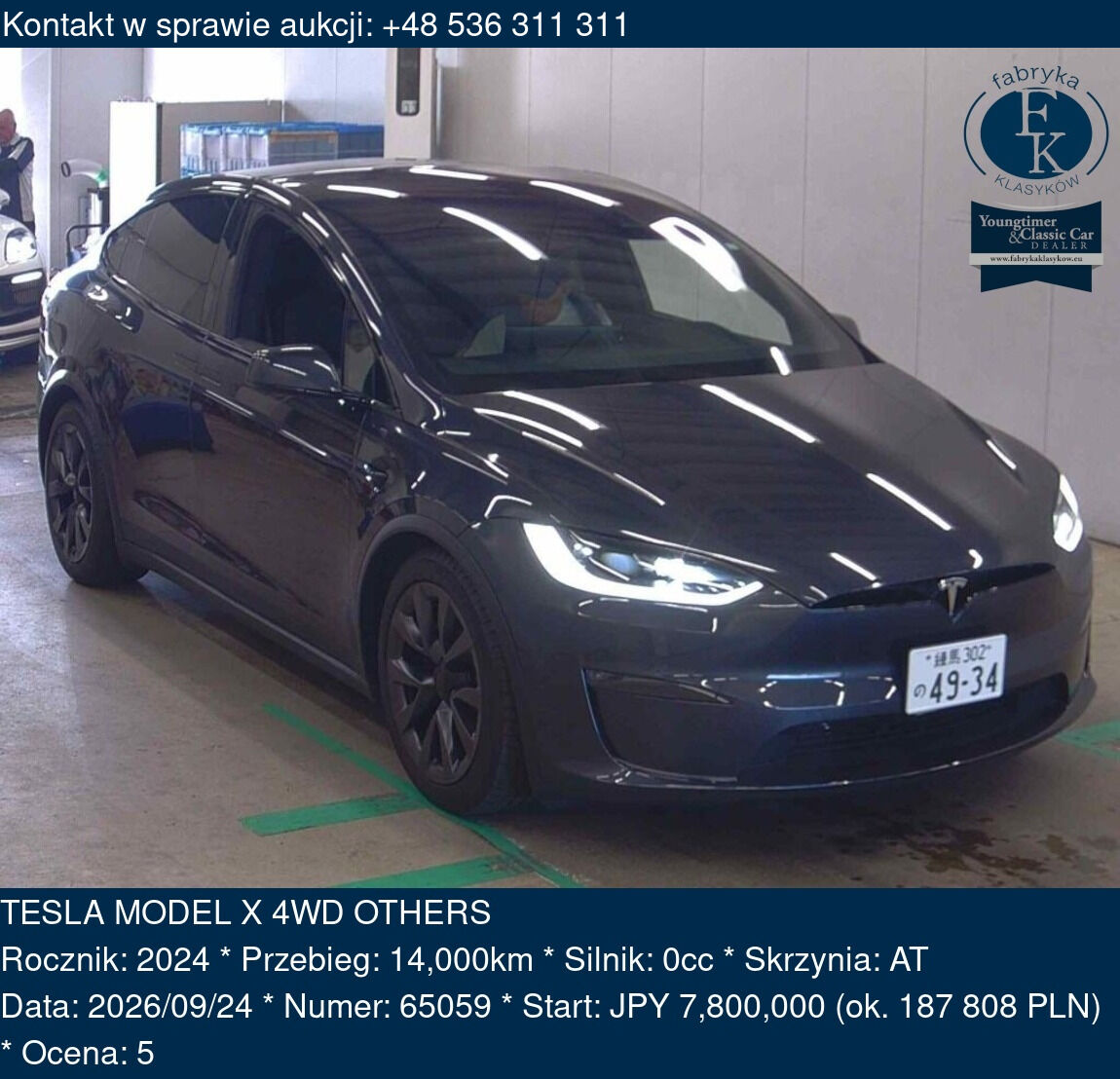 TESLA MODEL X 4WD OTHERS 2024 - zdjęcie 2