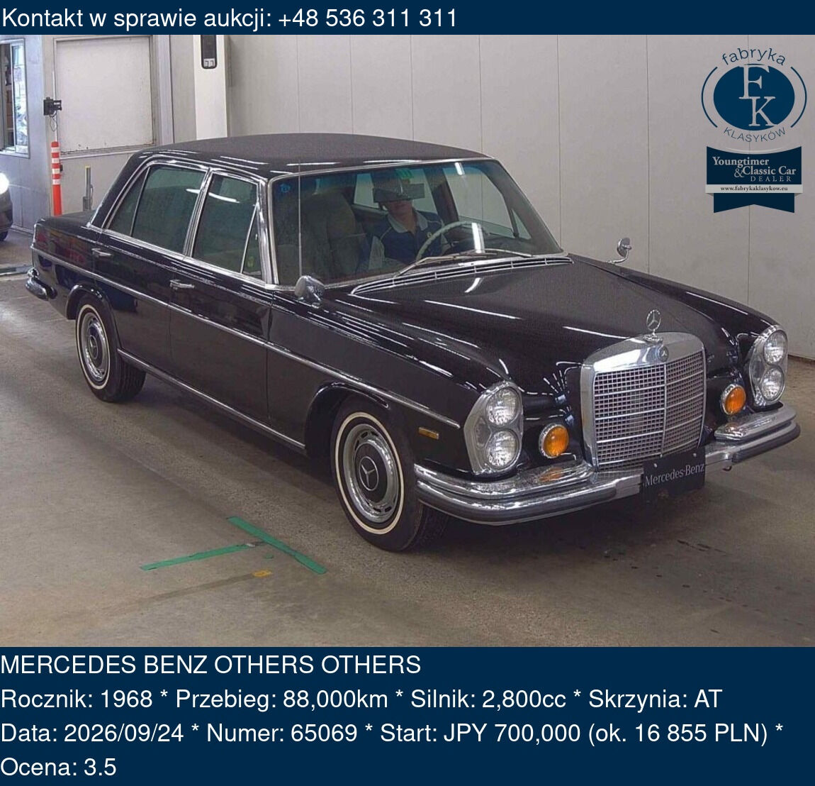 MERCEDES BENZ OTHERS OTHERS 1968 - zdjęcie 2