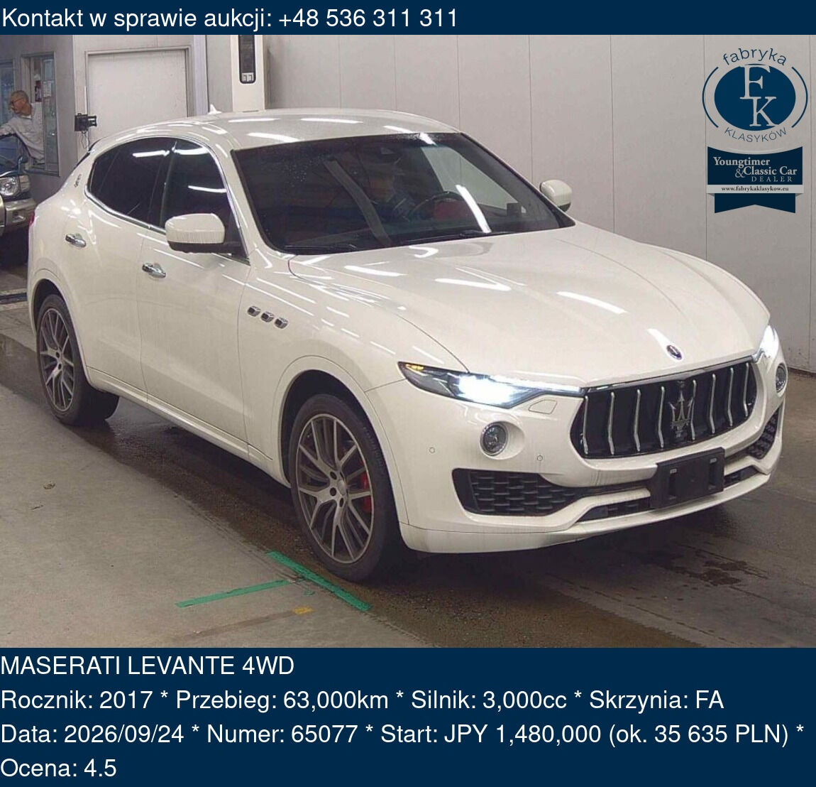 MASERATI LEVANTE 4WD 2017 - zdjęcie 2