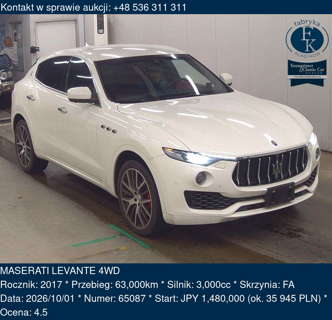MASERATI LEVANTE 4WD 2017 - zdjęcie 2