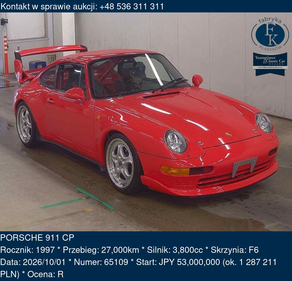 PORSCHE 911 CP 1997 - zdjęcie 2