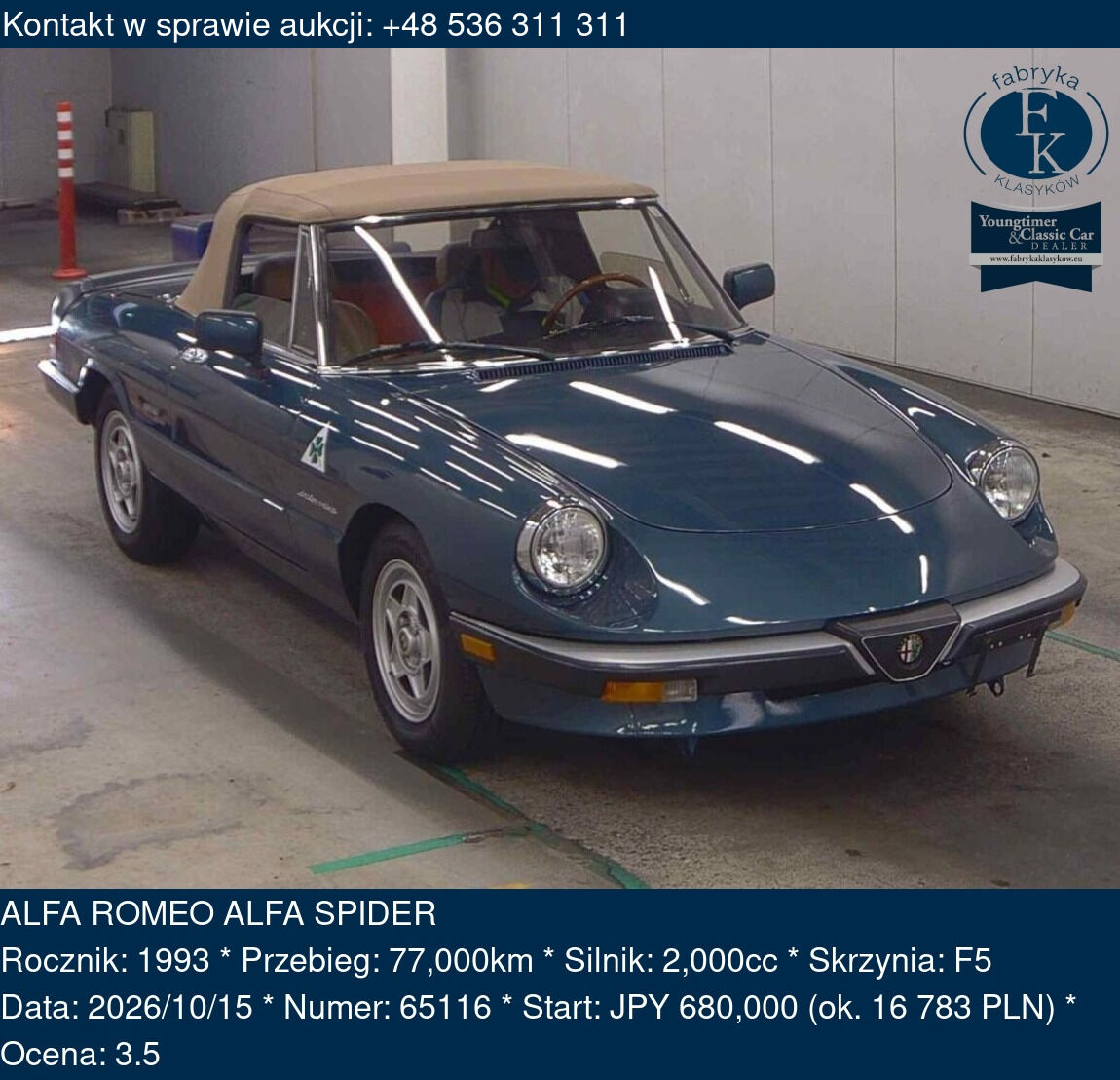 ALFA ROMEO ALFA SPIDER 1993 - zdjęcie 2