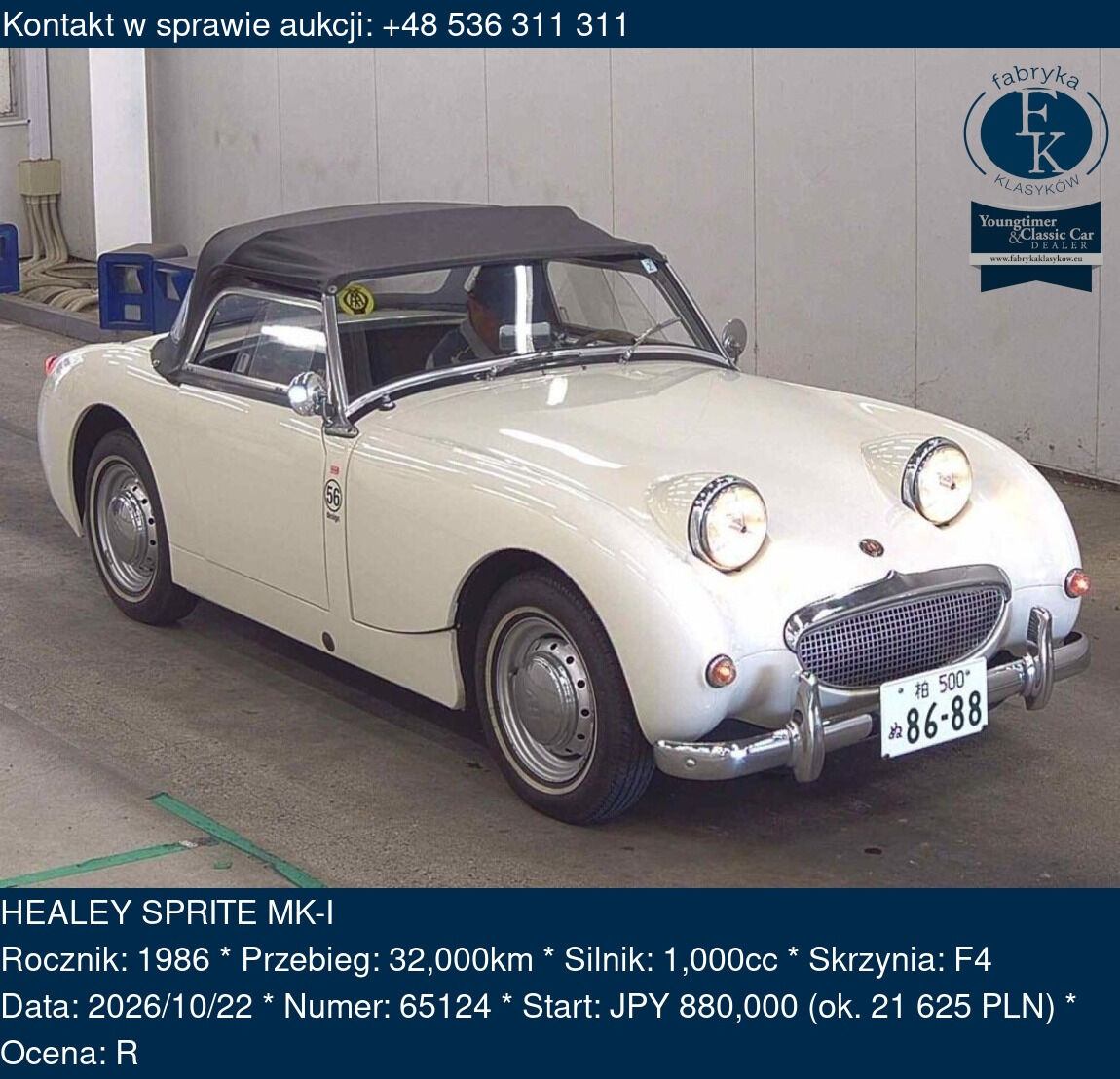 HEALEY SPRITE MK-I 1986 - zdjęcie 2
