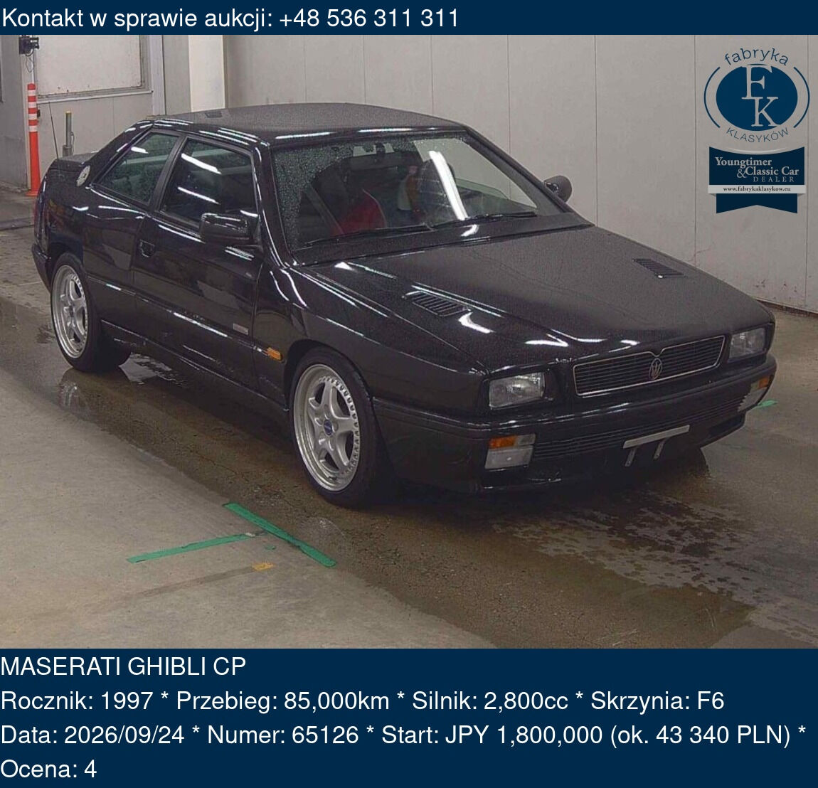 MASERATI GHIBLI CP 1997 - zdjęcie 2