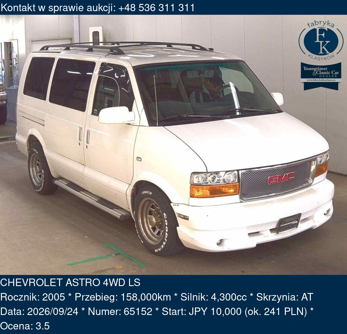 CHEVROLET ASTRO 4WD LS 2005 - zdjęcie 2