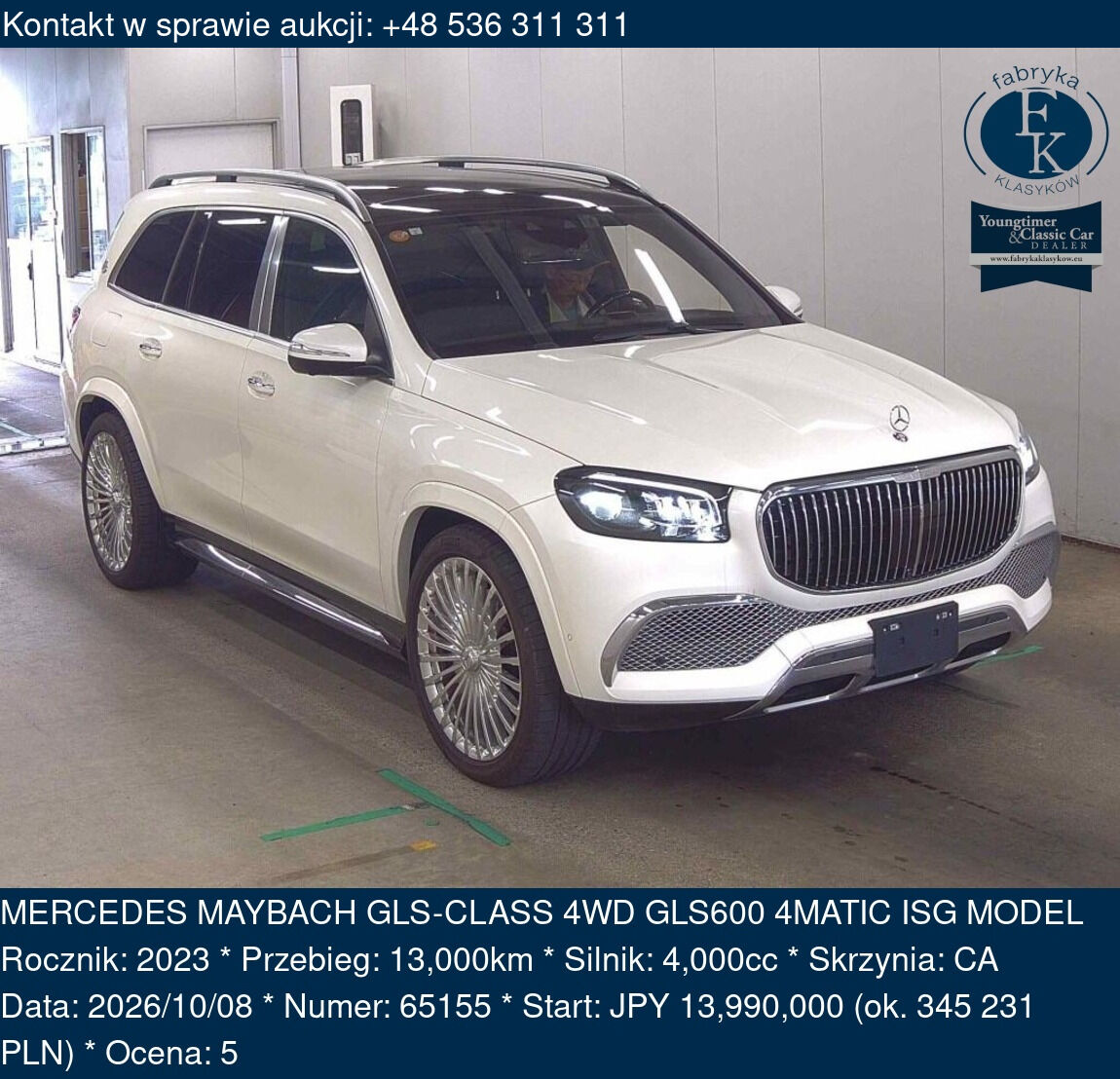 MERCEDES MAYBACH GLS-CLASS 4WD GLS600 4MATIC ISG MODEL 2023 - zdjęcie 2