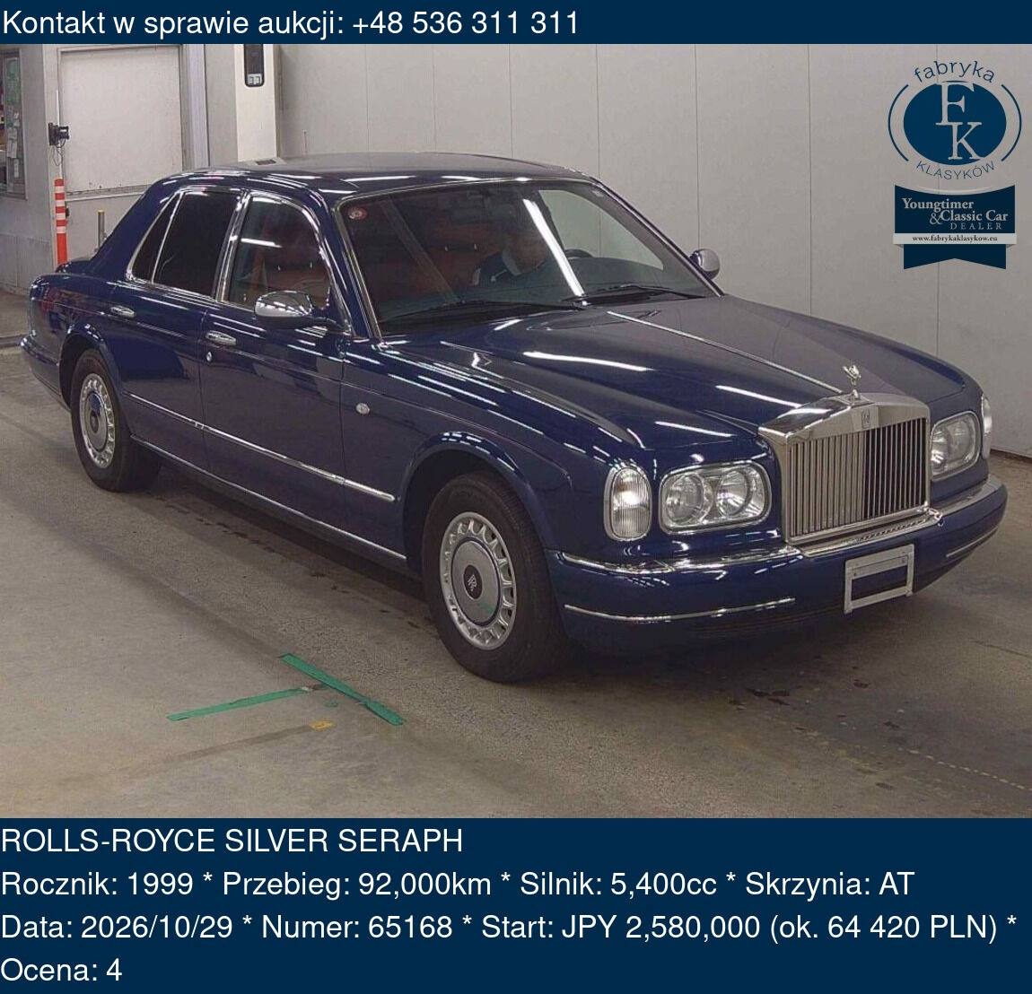 ROLLS-ROYCE SILVER SERAPH 1999 - zdjęcie 2