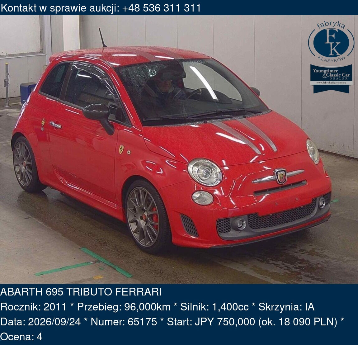 ABARTH 695 TRIBUTO FERRARI 2011 - zdjęcie 2