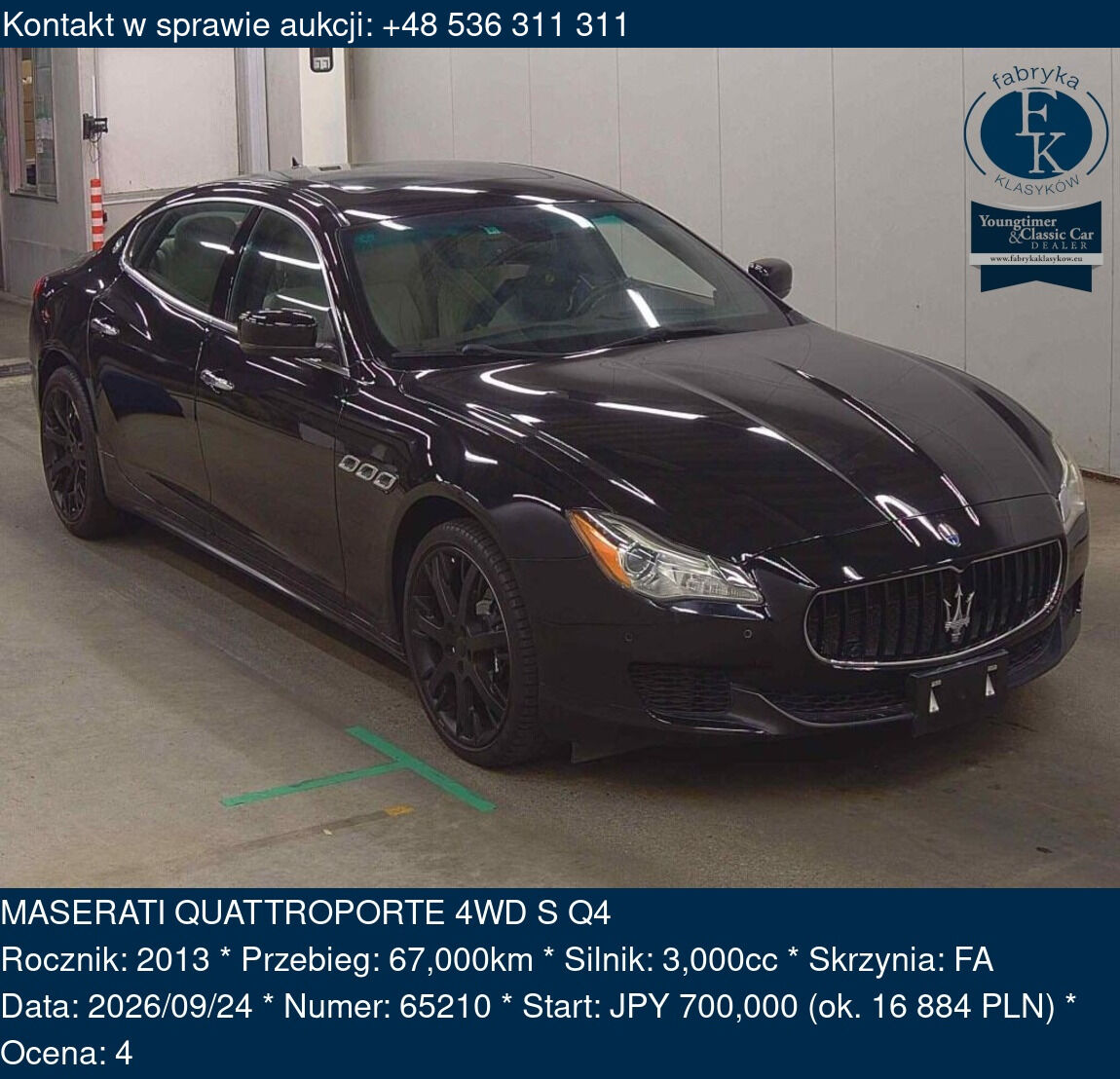 MASERATI QUATTROPORTE 4WD S Q4 2013 - zdjęcie 2