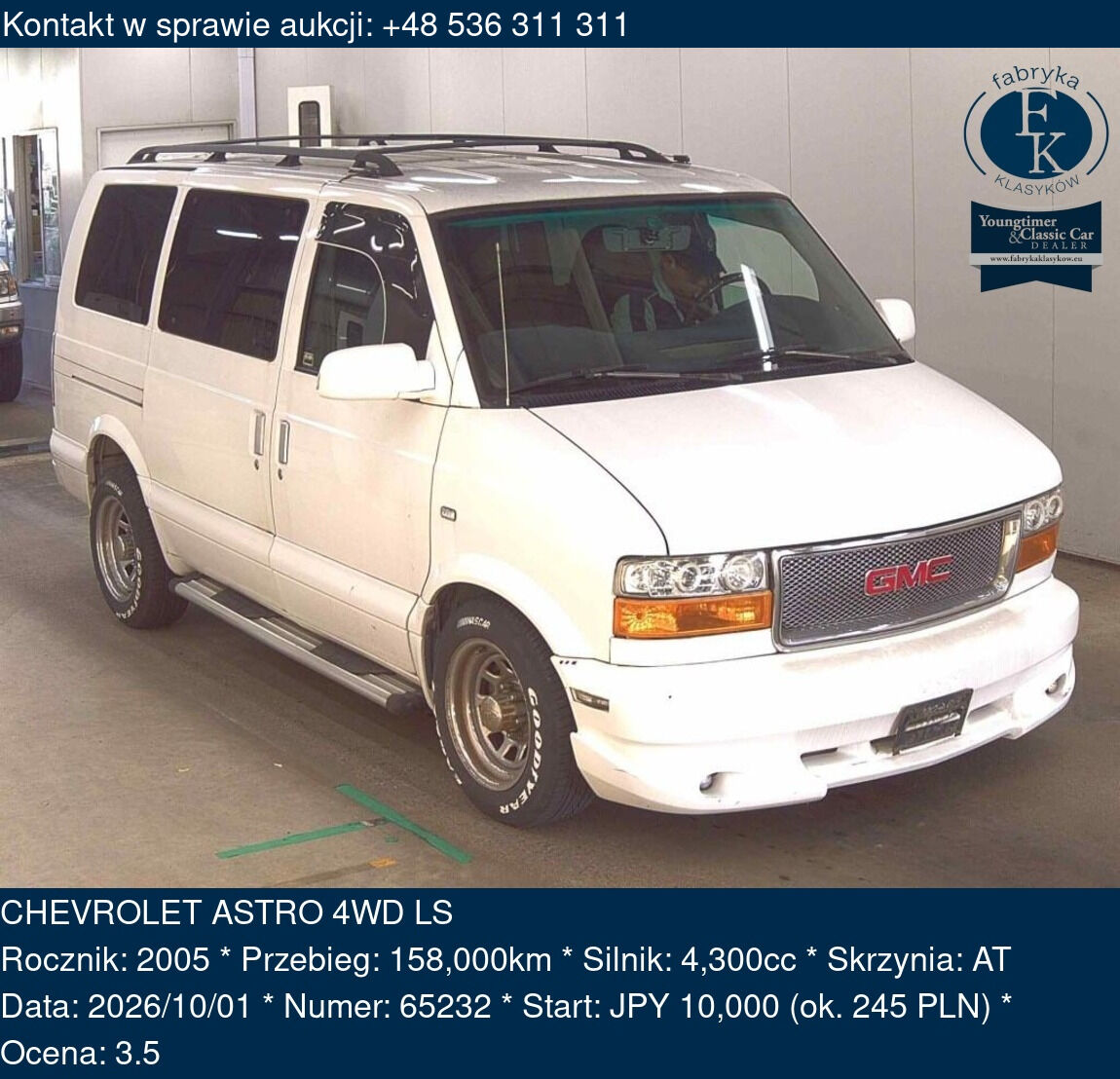 CHEVROLET ASTRO 4WD LS 2005 - zdjęcie 2