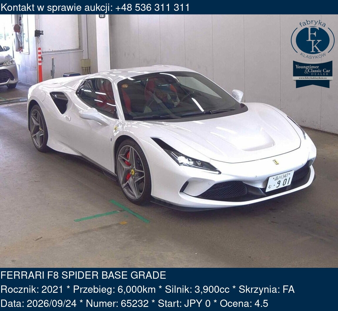 FERRARI F8 SPIDER BASE GRADE 2021 - zdjęcie 2