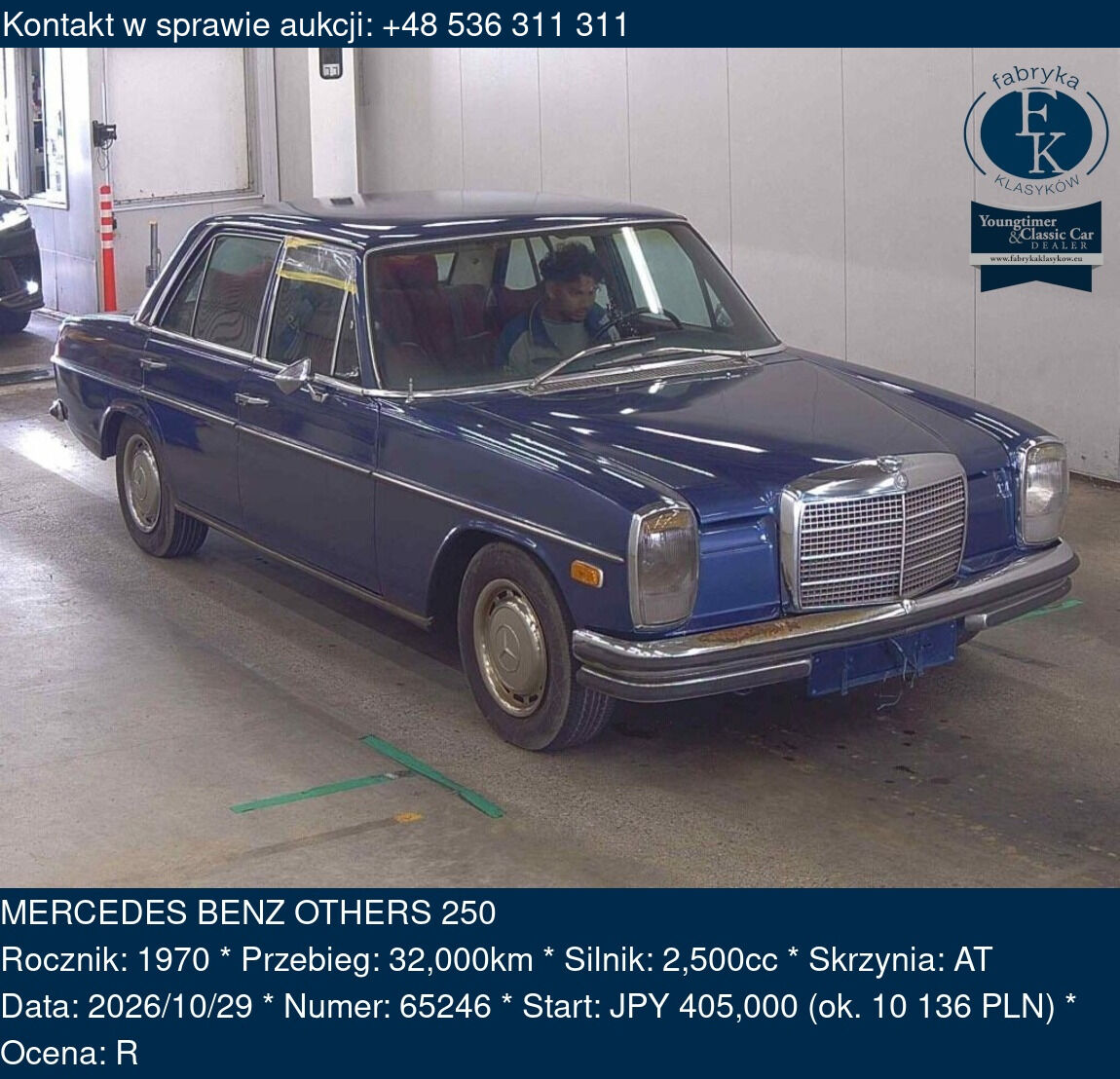 MERCEDES BENZ OTHERS 250 1970 - zdjęcie 2
