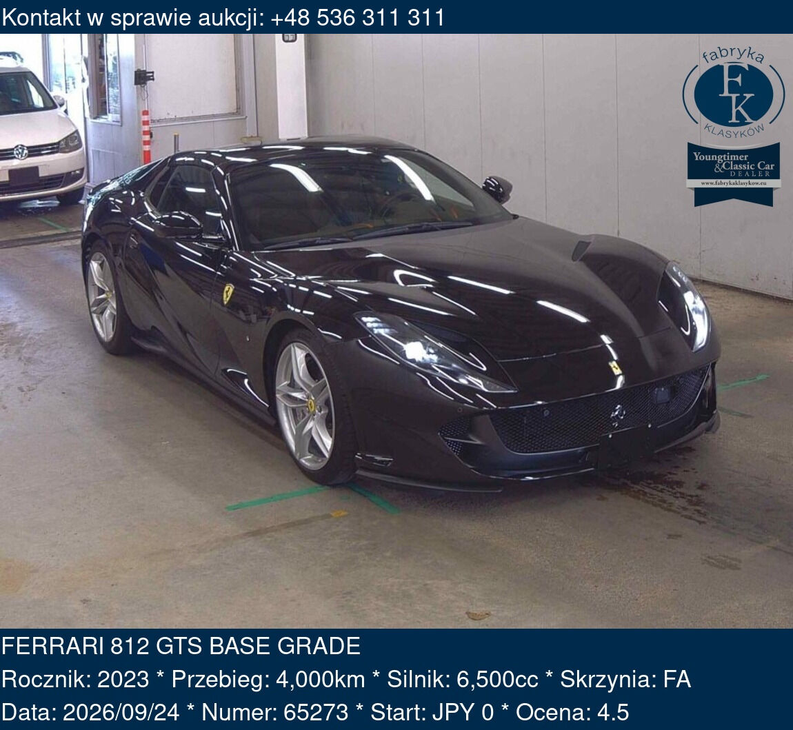 FERRARI 812 GTS BASE GRADE 2023 - zdjęcie 2