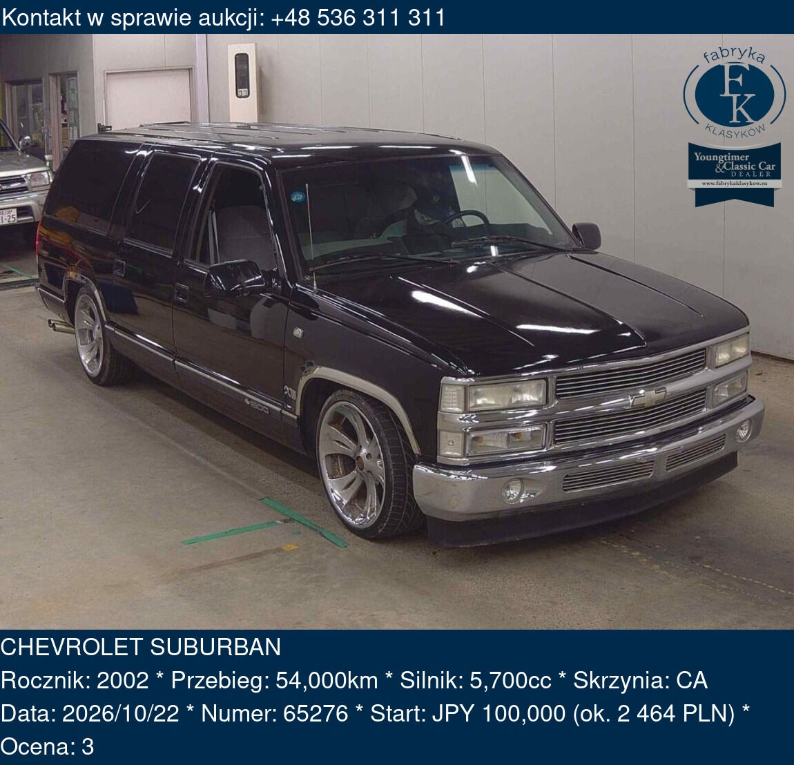 CHEVROLET SUBURBAN 2002 - zdjęcie 2