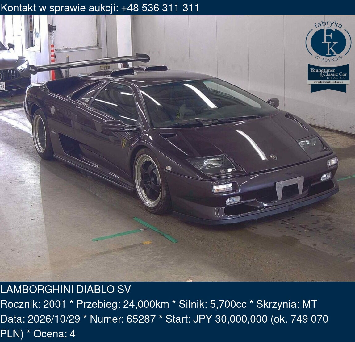 LAMBORGHINI DIABLO SV 2001 - zdjęcie 2