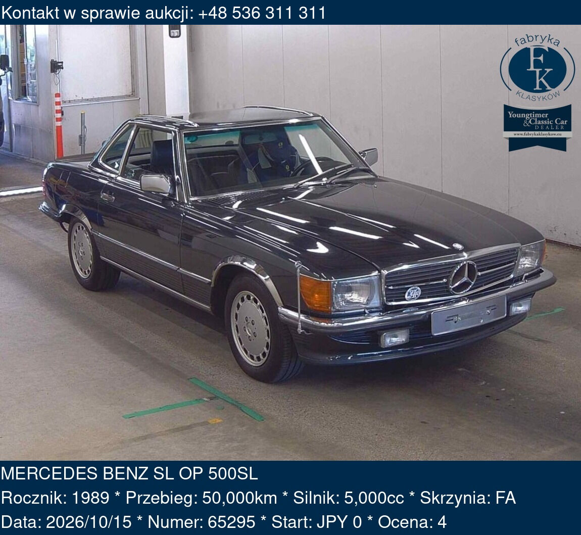 MERCEDES BENZ SL OP 500SL 1989 - zdjęcie 2