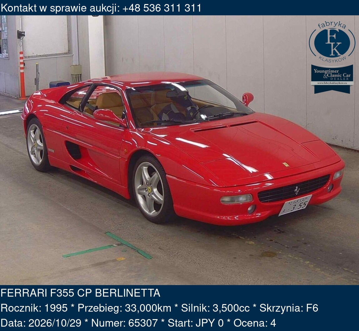 FERRARI F355 CP BERLINETTA 1995 - zdjęcie 2