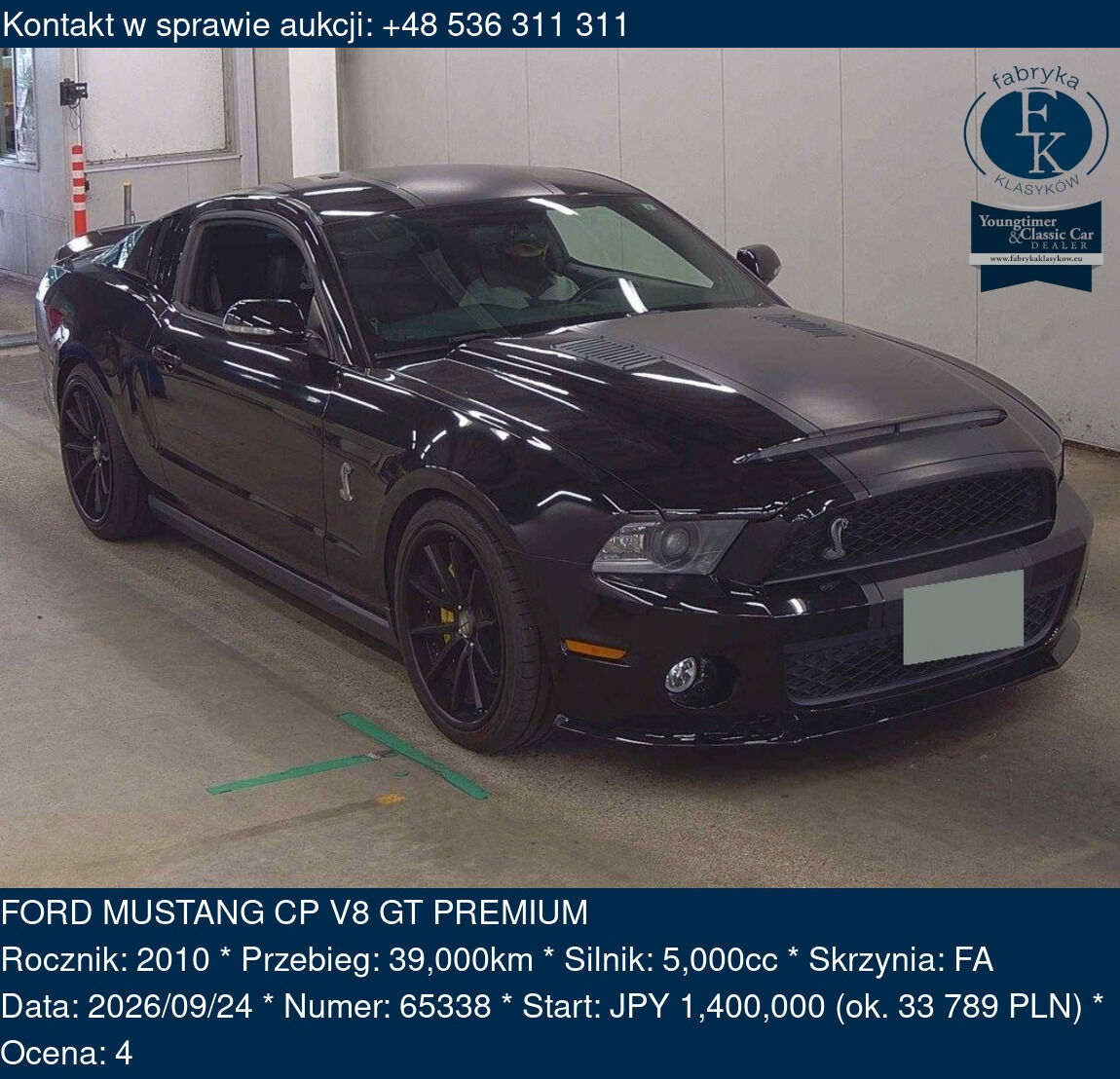 FORD MUSTANG CP V8 GT PREMIUM 2010 - zdjęcie 2