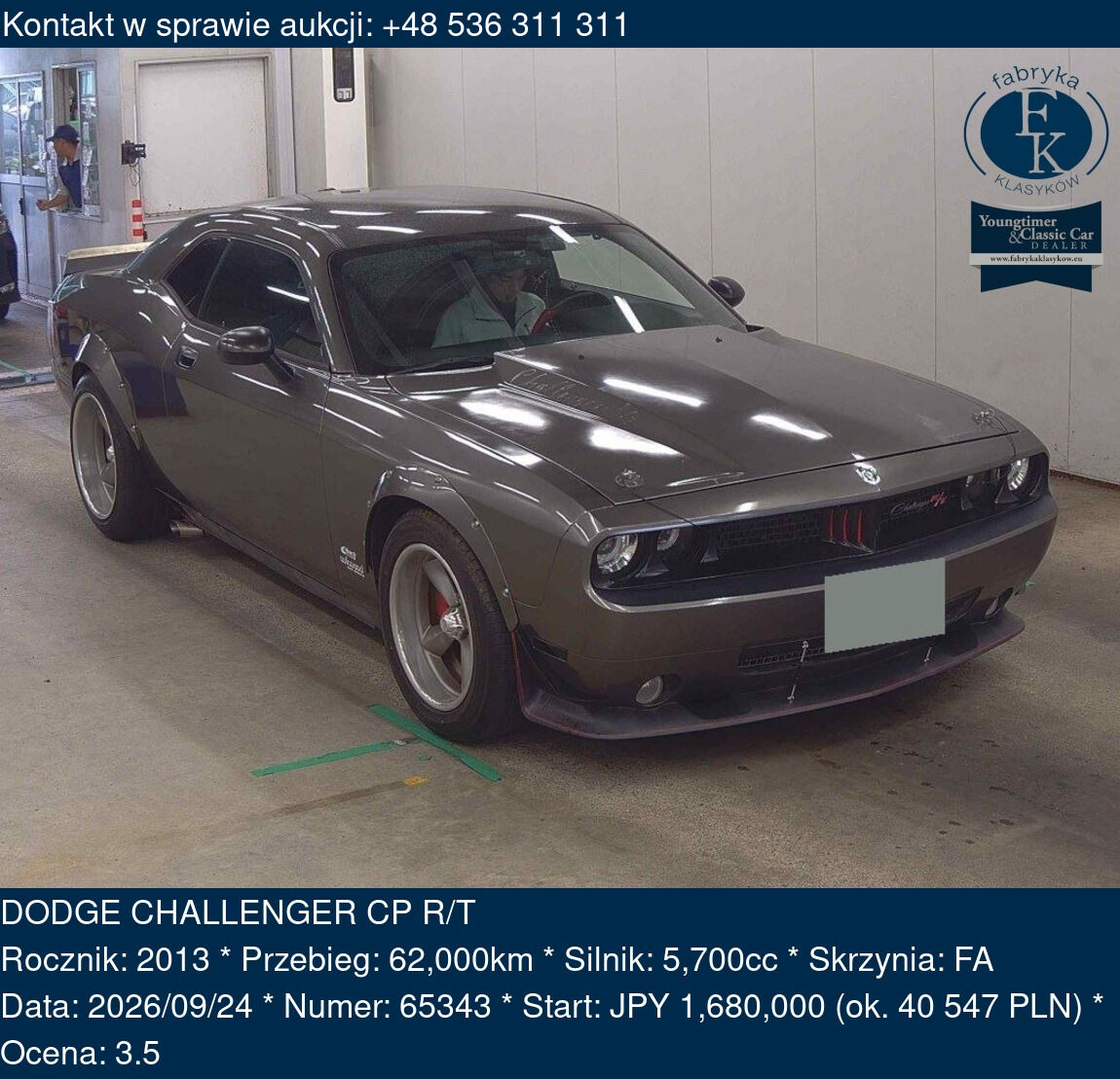 DODGE CHALLENGER CP R/T 2013 - zdjęcie 2