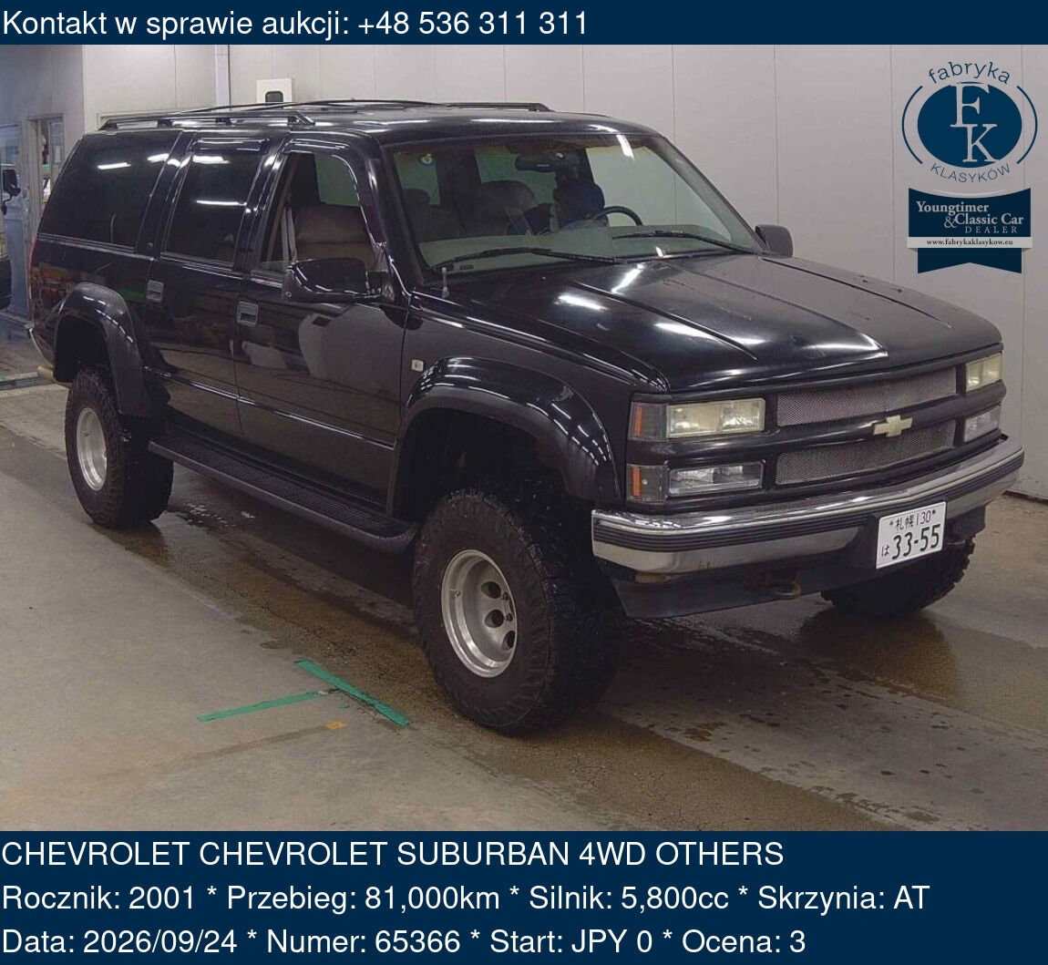 CHEVROLET CHEVROLET SUBURBAN 4WD OTHERS 2001 - zdjęcie 2