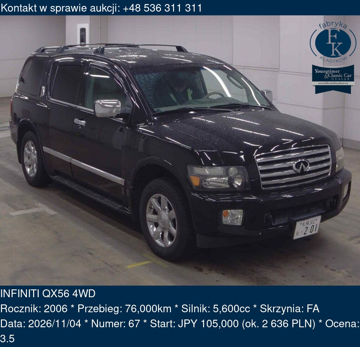 INFINITI QX56 4WD 2006 - zdjęcie 2