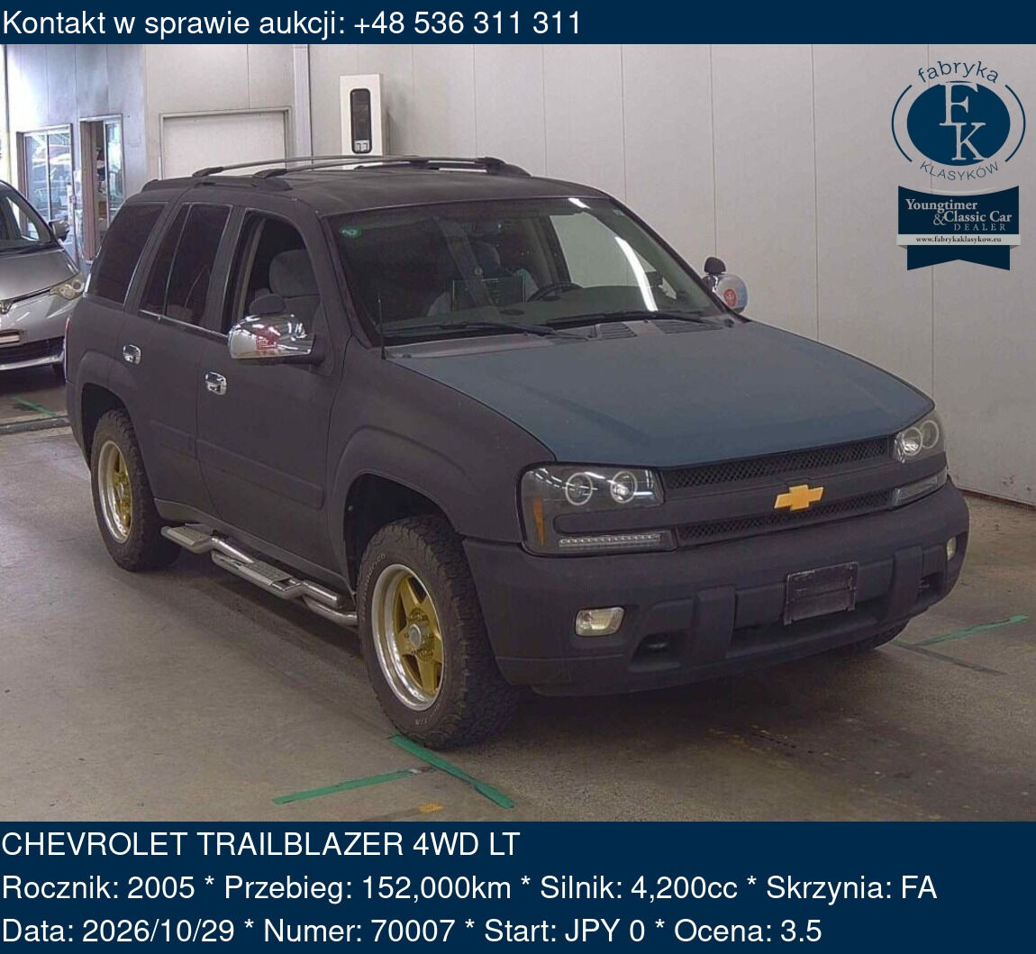 CHEVROLET TRAILBLAZER 4WD LT 2005 - zdjęcie 2