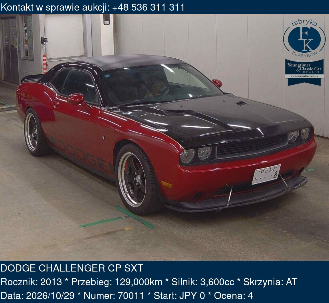 DODGE CHALLENGER CP SXT 2013 - zdjęcie 2