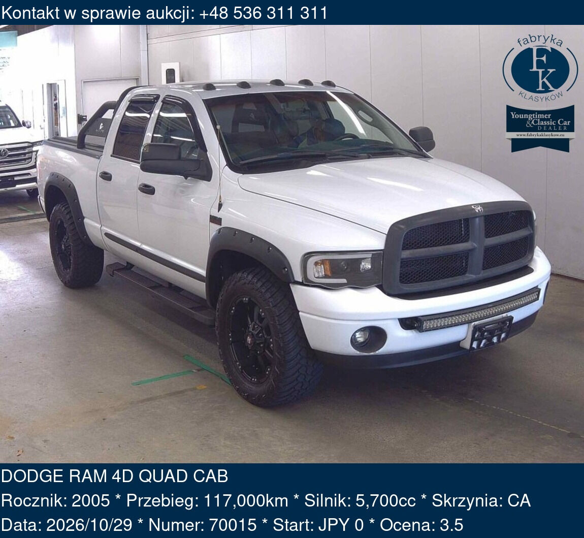DODGE RAM 4D QUAD CAB 2005 - zdjęcie 2
