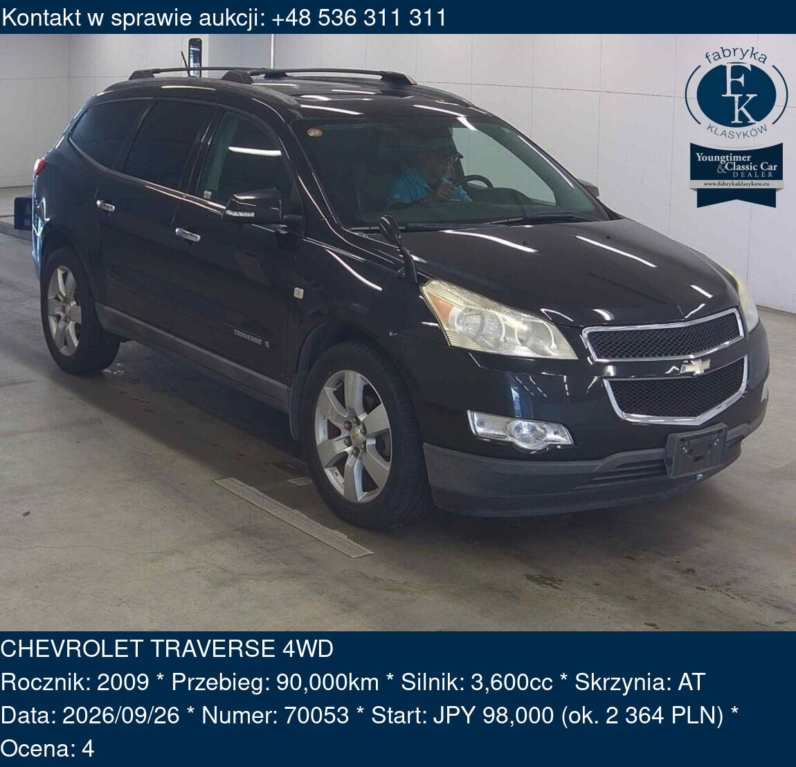 CHEVROLET TRAVERSE 4WD 2009 - zdjęcie 2
