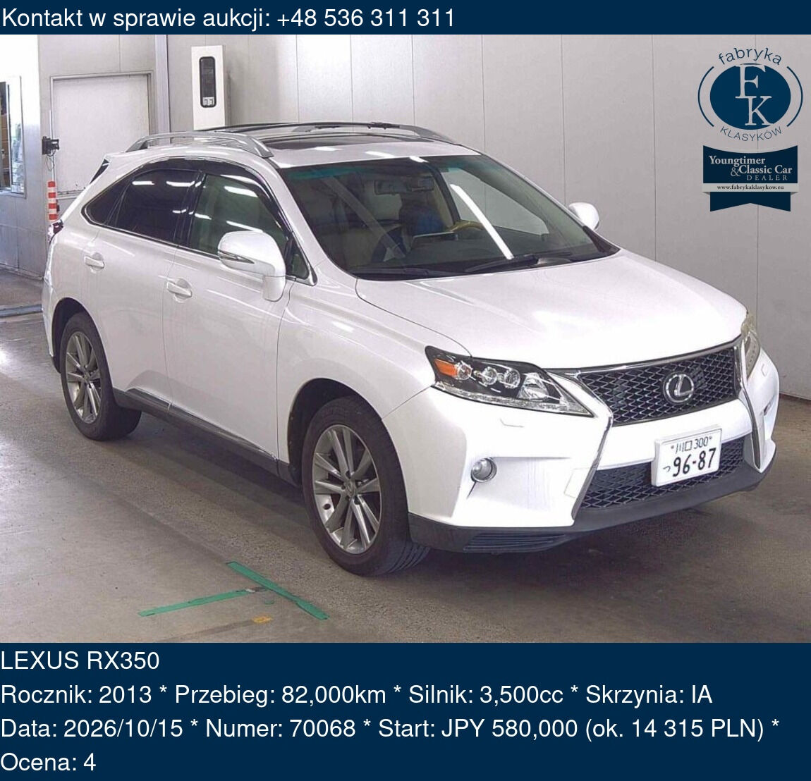 LEXUS RX350 2013 - zdjęcie 2