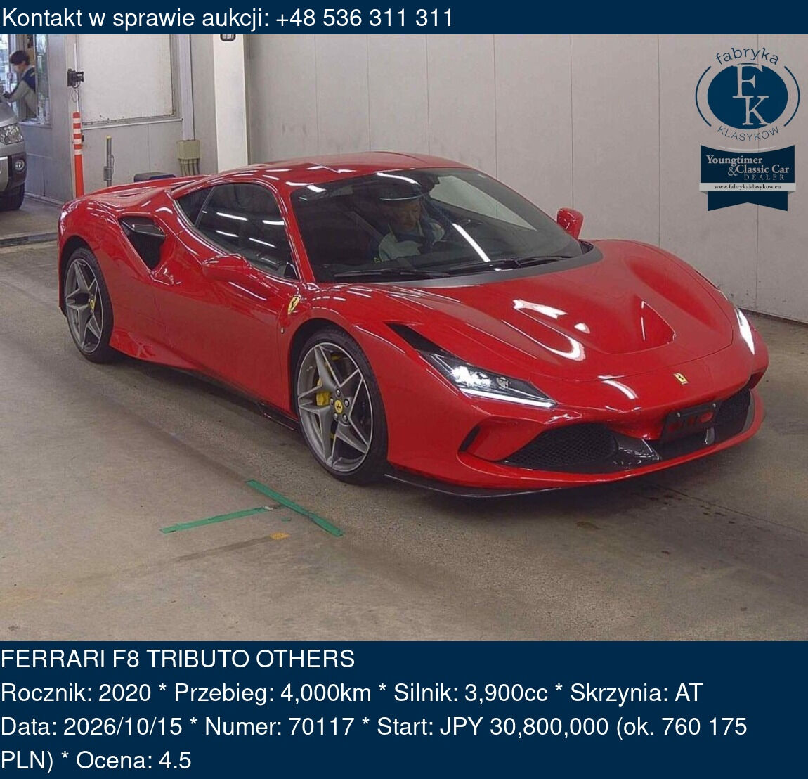 FERRARI F8 TRIBUTO OTHERS 2020 - zdjęcie 2