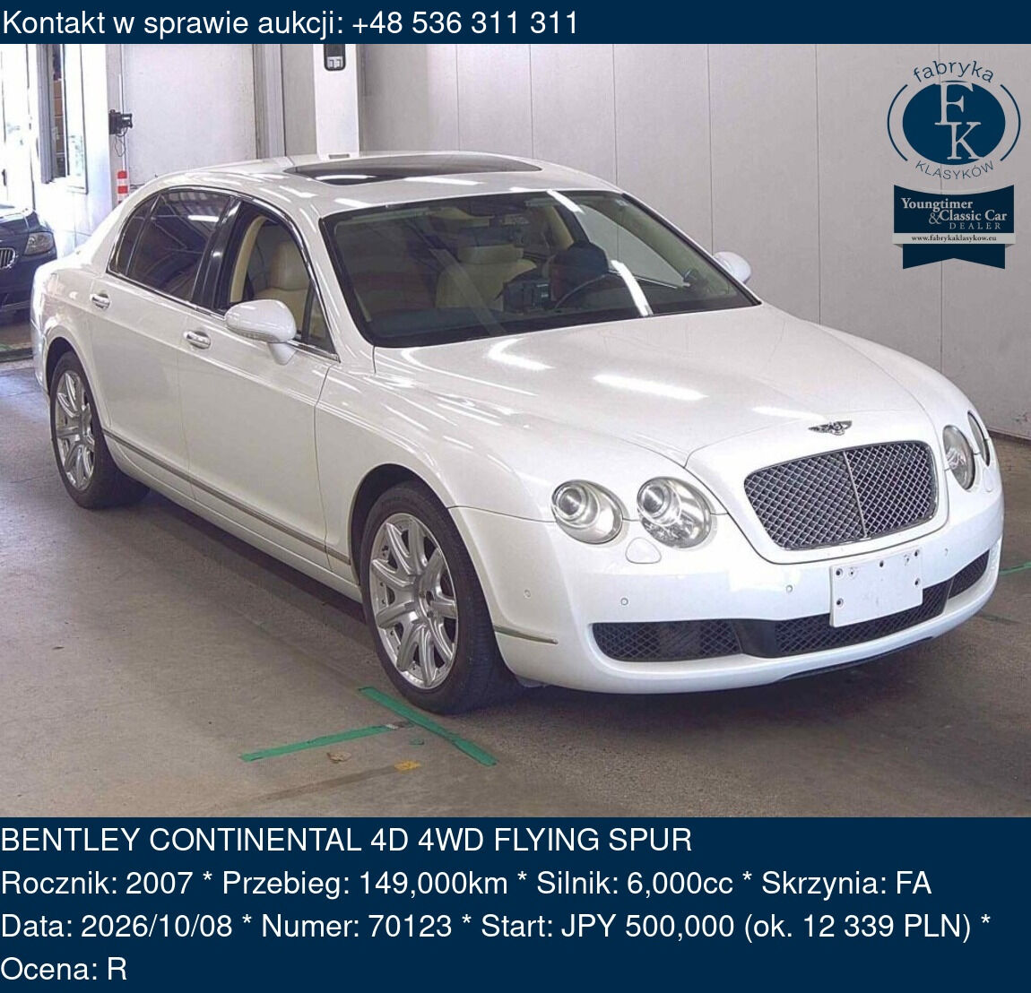 BENTLEY CONTINENTAL 4D 4WD FLYING SPUR 2007 - zdjęcie 2