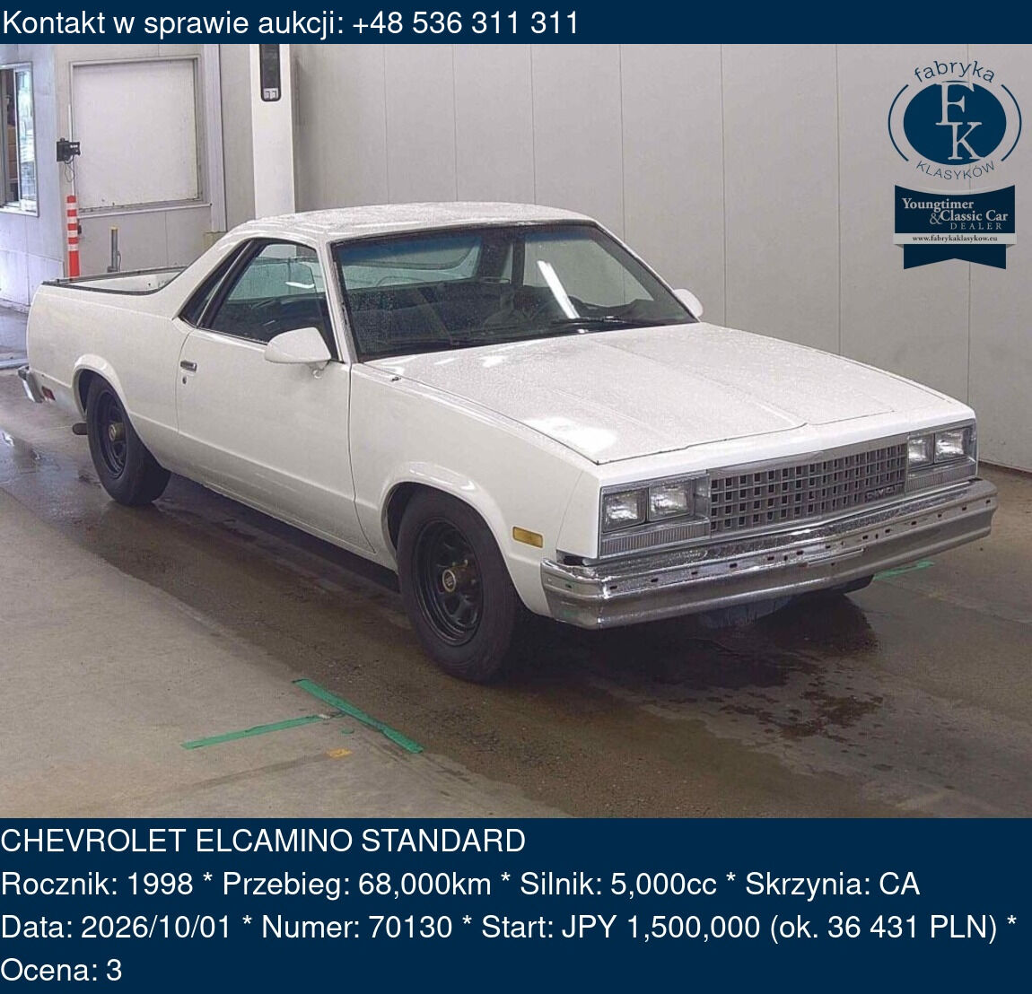 CHEVROLET ELCAMINO STANDARD 1998 - zdjęcie 2