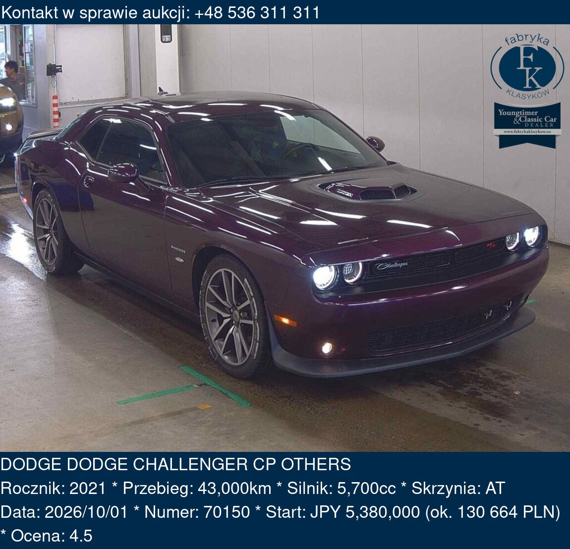 DODGE DODGE CHALLENGER CP OTHERS 2021 - zdjęcie 2