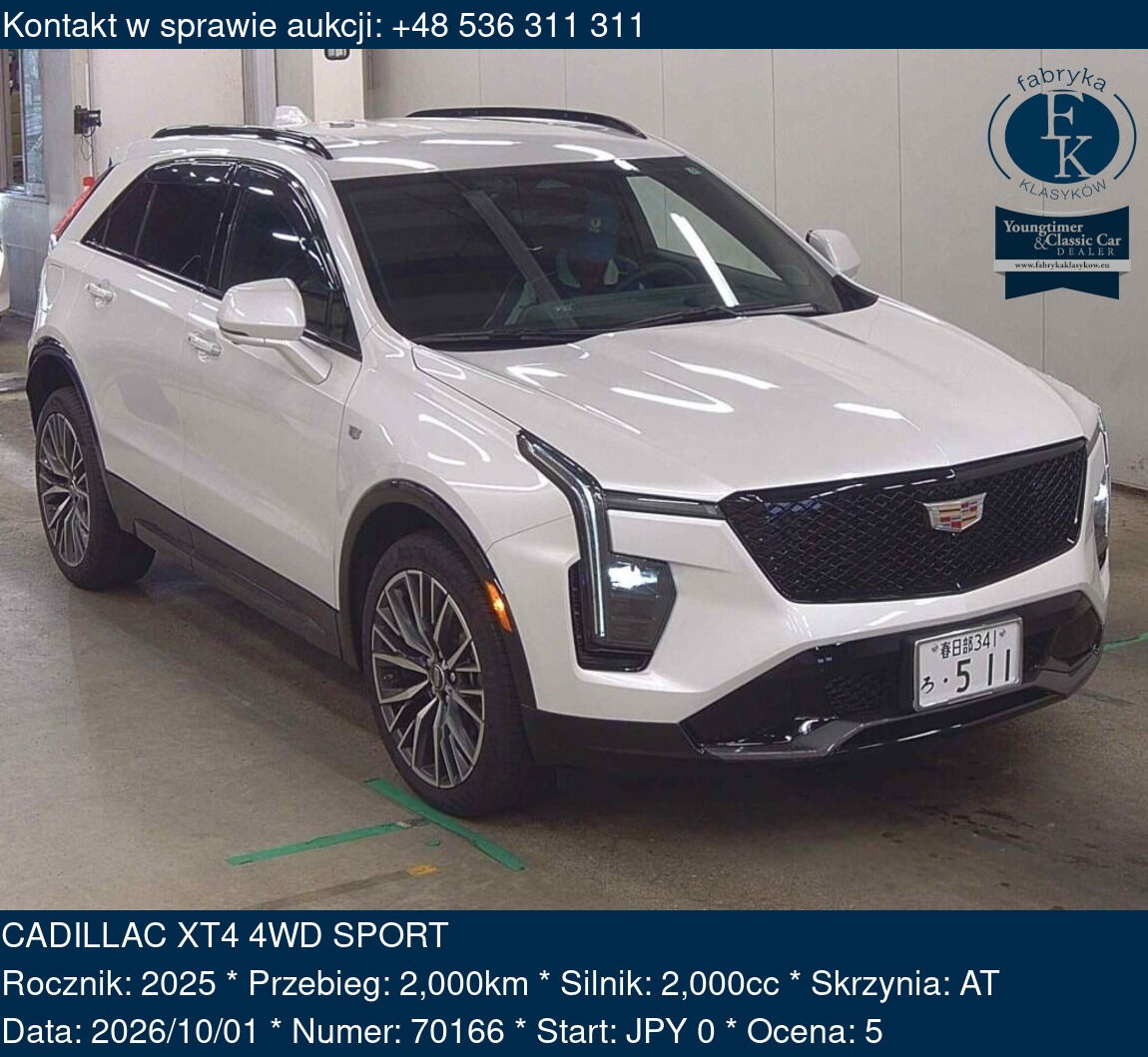 CADILLAC XT4 4WD SPORT 2025 - zdjęcie 2